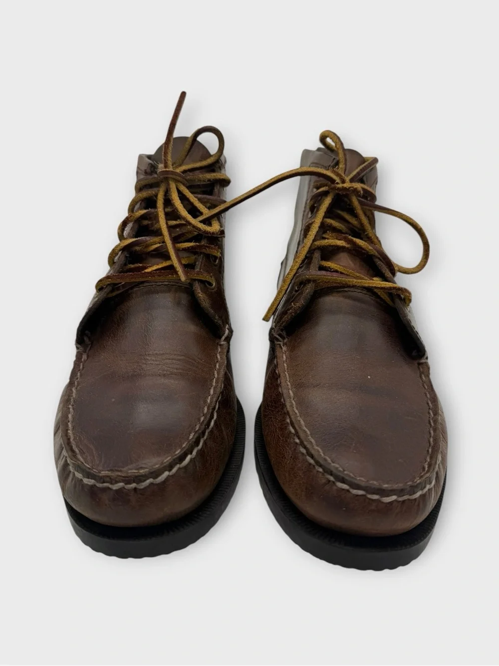 Eastland Brown Leather Moc Toe Chukka Boot Vintage Mens 8.5 Also Fits Women’s 10